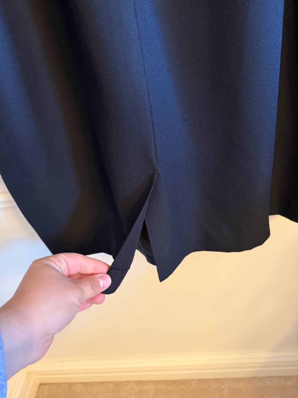 R&M Richards Black Sheath Dress with Beaded Short Sleeves - Picture 6 of 6